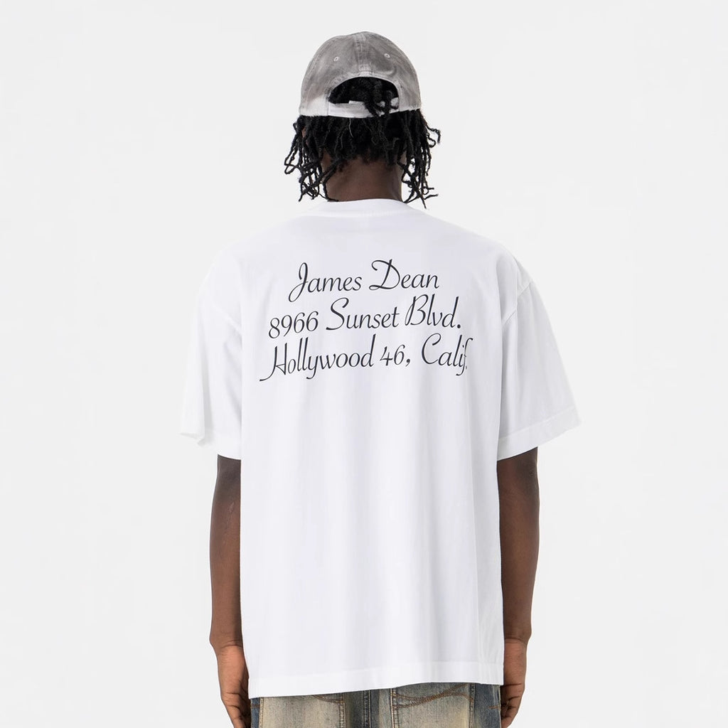 Men's Clothing  Portrait Crew Neck Short Sleeve T-Shirt Loose Fit Unisex