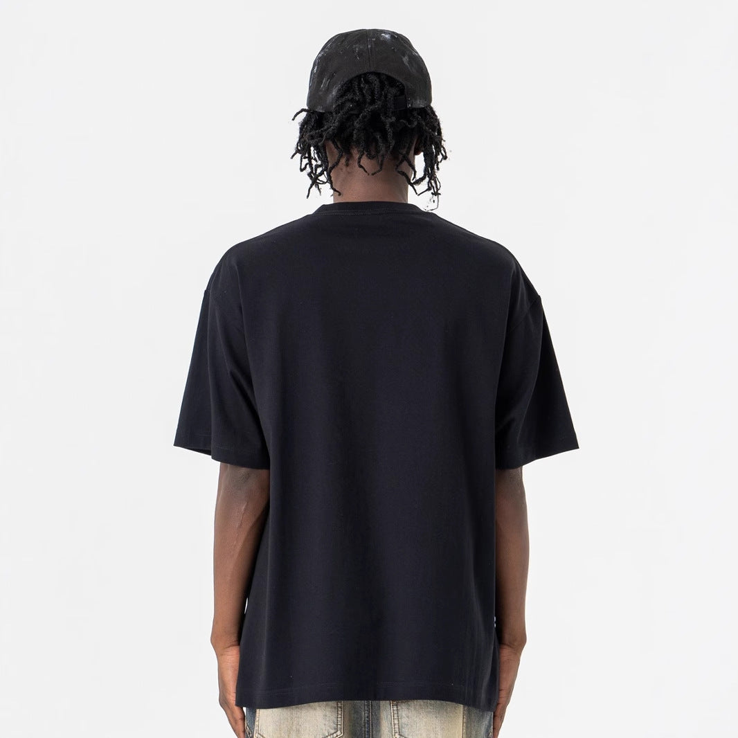 Men's Clothing Print Casual Loose Short Sleeve T-Shirt for Men and Women