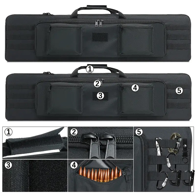 Firearm gear: pistol bags, rifle case, carbine backpack, sniper pistol protector, airsoft bag & hunting accessories.