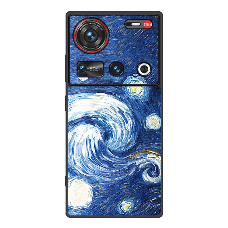 Nubia Z70Sultra Phone Case Leather Business Anti-drop Protective Cover Classic Starry Sky