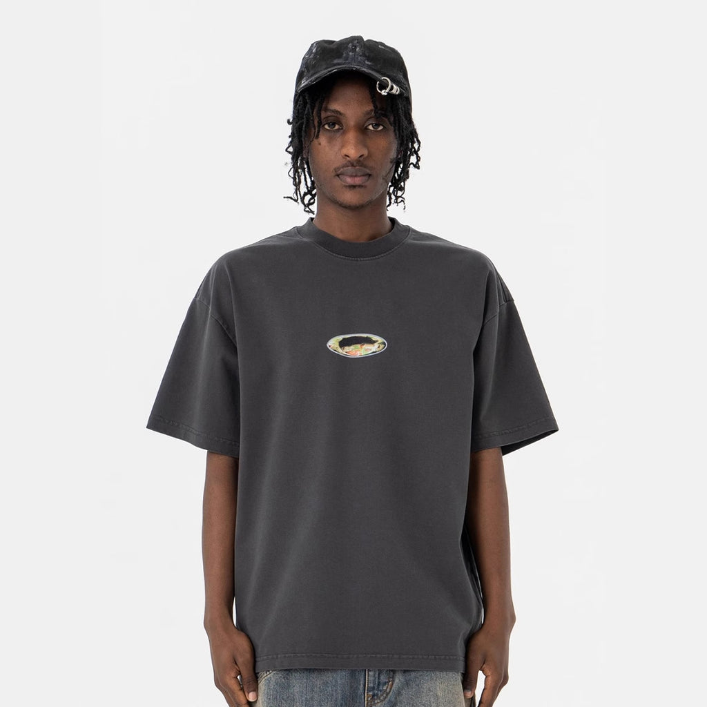 Men's Retro Print Short Sleeve T-Shirt for Men and Women