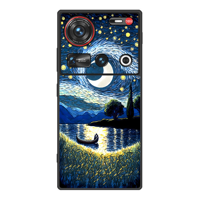 Nubia Z70Sultra Phone Case Leather Business Anti-drop Protective Cover Classic Starry Sky
