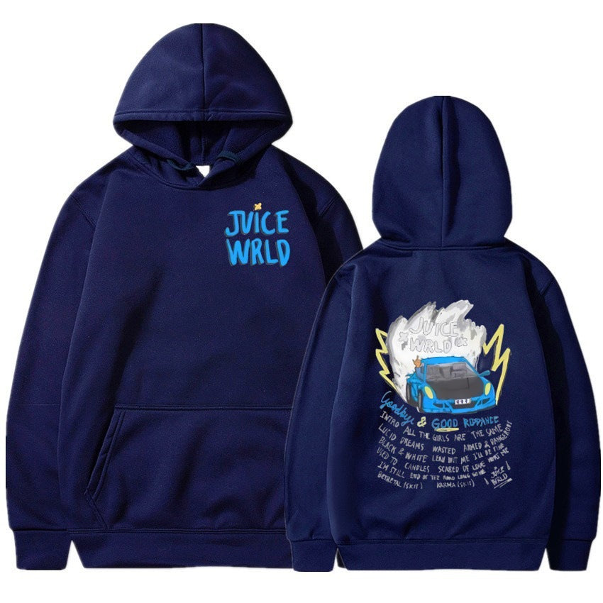 New American Style Hoodie for Men and Women with Anime Print Retro Unisex Sweatshirt Dark Series Hooded Sweatshirt