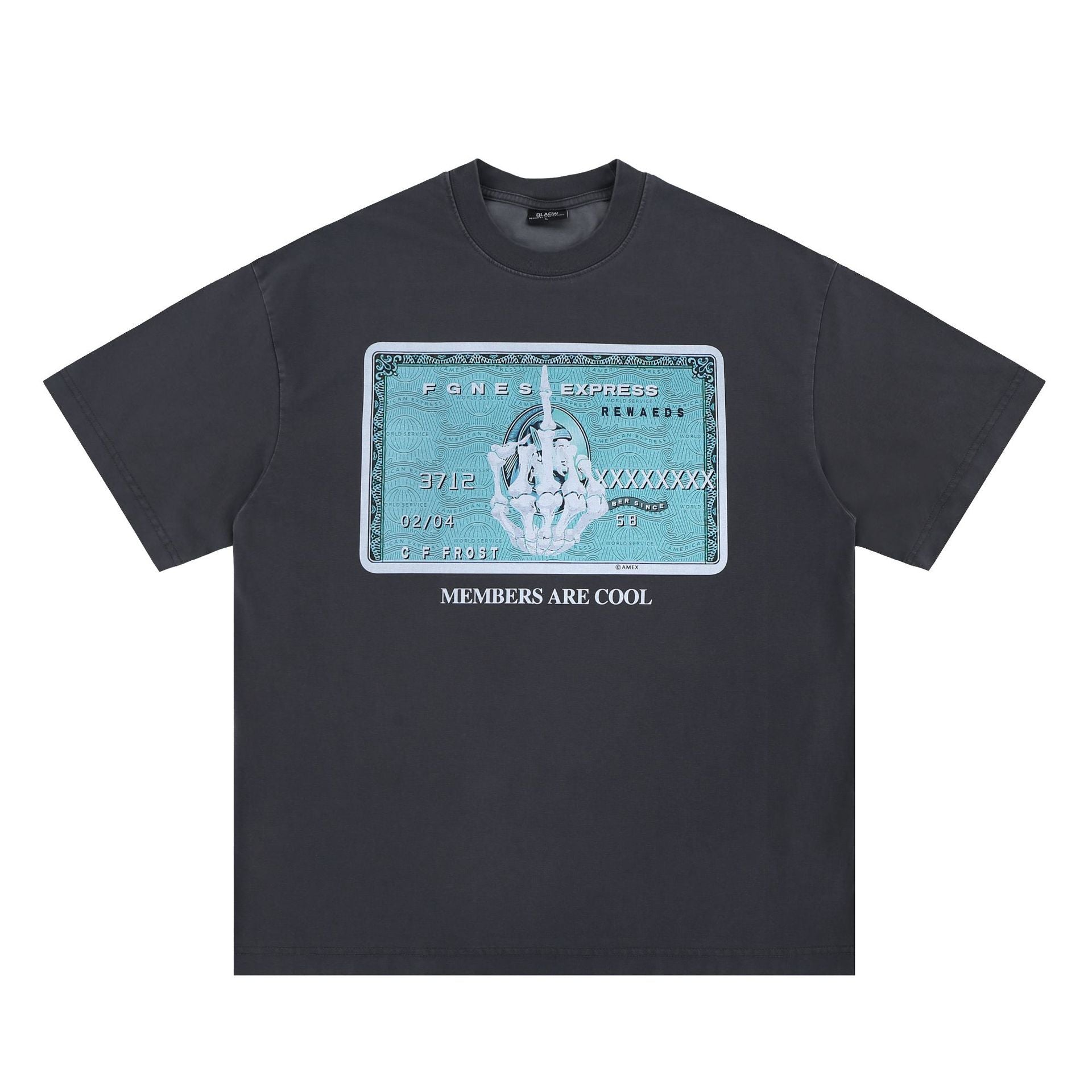 Men's Clothing Skull Finger Print Washed Retro High Street Short Sleeve T-Shirt