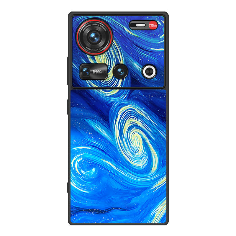 Nubia Z70Sultra Phone Case Leather Business Anti-drop Protective Cover Classic Starry Sky