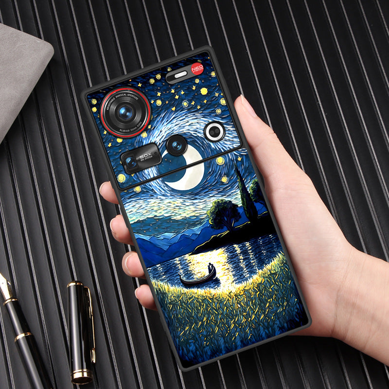 Nubia Z70Sultra Phone Case Leather Business Anti-drop Protective Cover Classic Starry Sky
