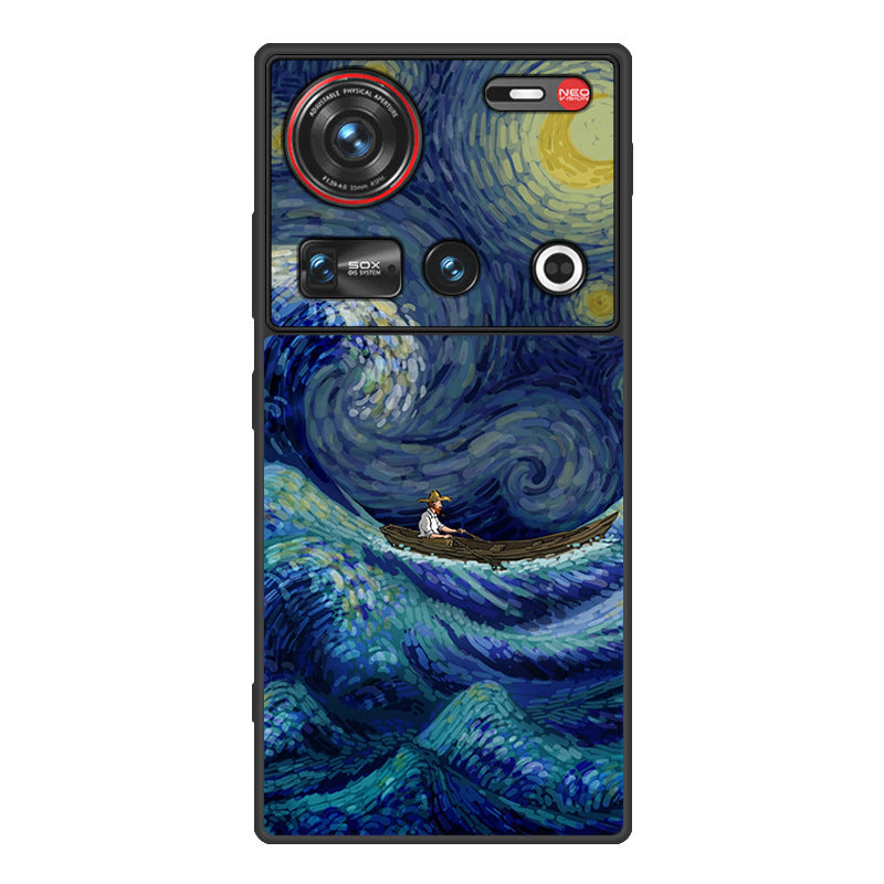 Nubia Z70Sultra Phone Case Leather Business Anti-drop Protective Cover Classic Starry Sky