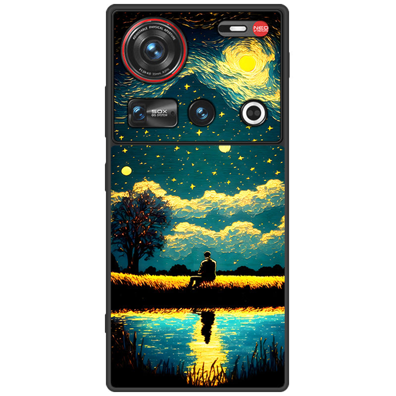 Nubia Z70Sultra Phone Case Leather Business Anti-drop Protective Cover Classic Starry Sky