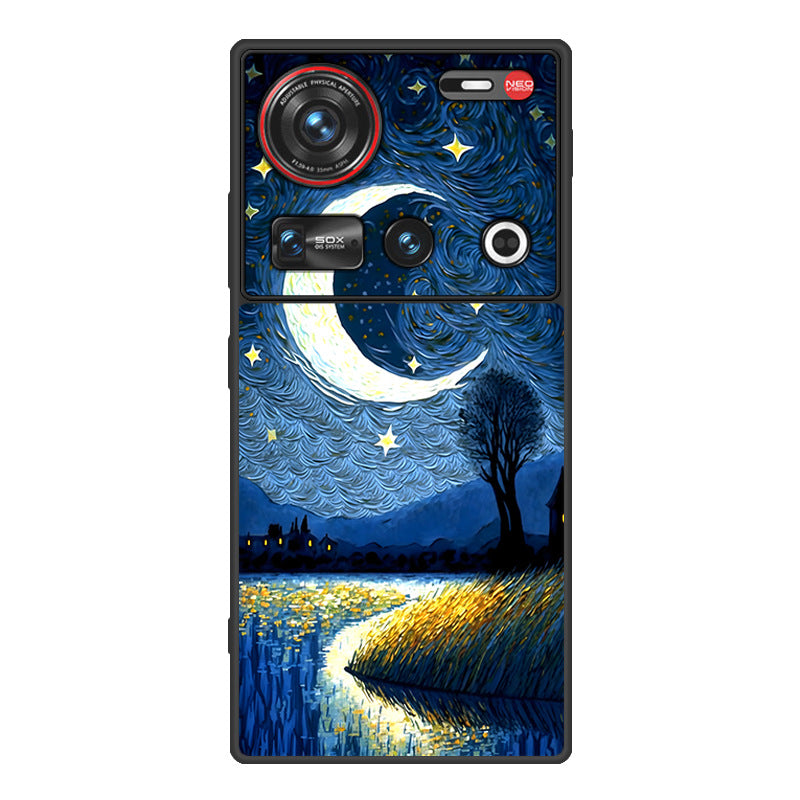 Nubia Z70Sultra Phone Case Leather Business Anti-drop Protective Cover Classic Starry Sky