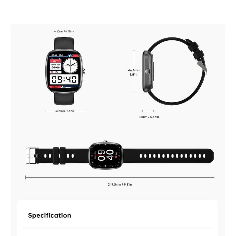 S5 Smartwatch IP68 Waterproof - Bluetooth Call, Heart Rate & Blood Oxygen Monitor