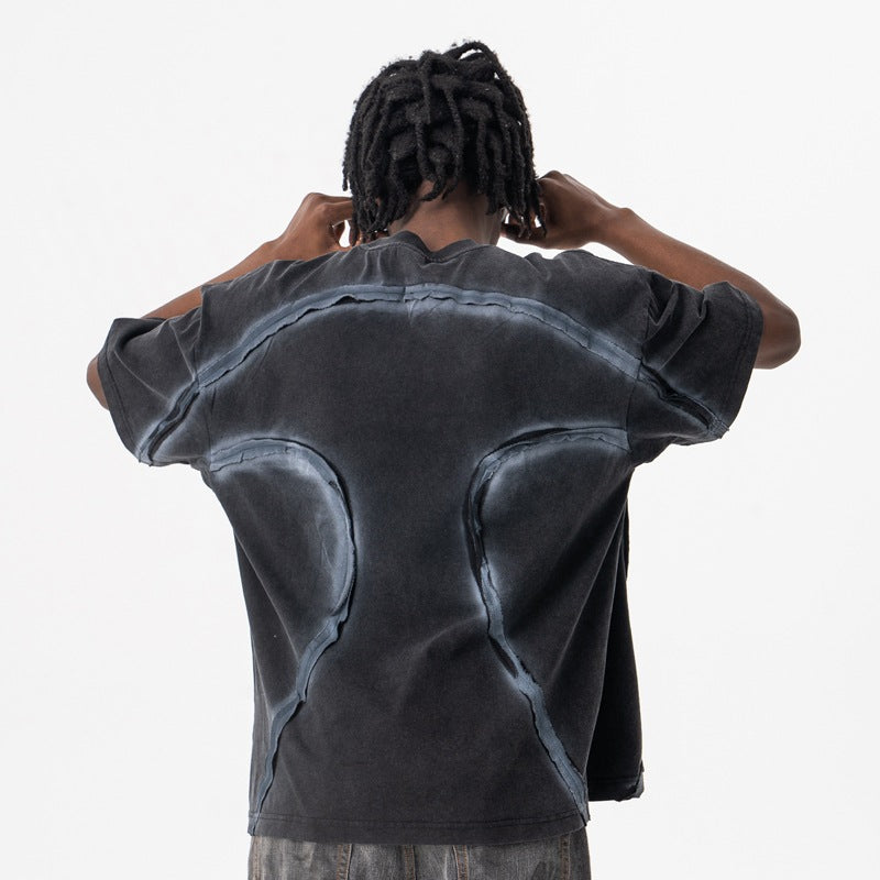 Men's Clothing Design Oversize Versatile Round Neck Short Sleeve T-Shirt