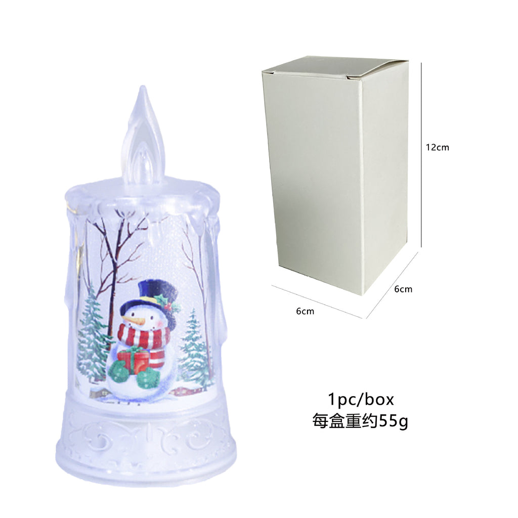 Christmas led electronic candle light Christmas snowman elk decoration luminous night light atmosphere light ornaments