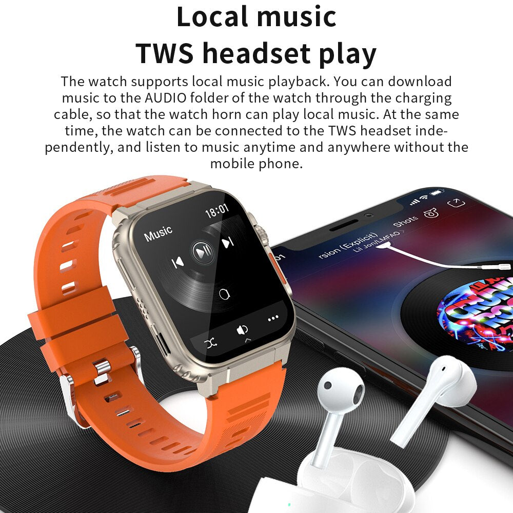 A70 Smartwatch IP68 waterproof design with Bluetooth calling feature