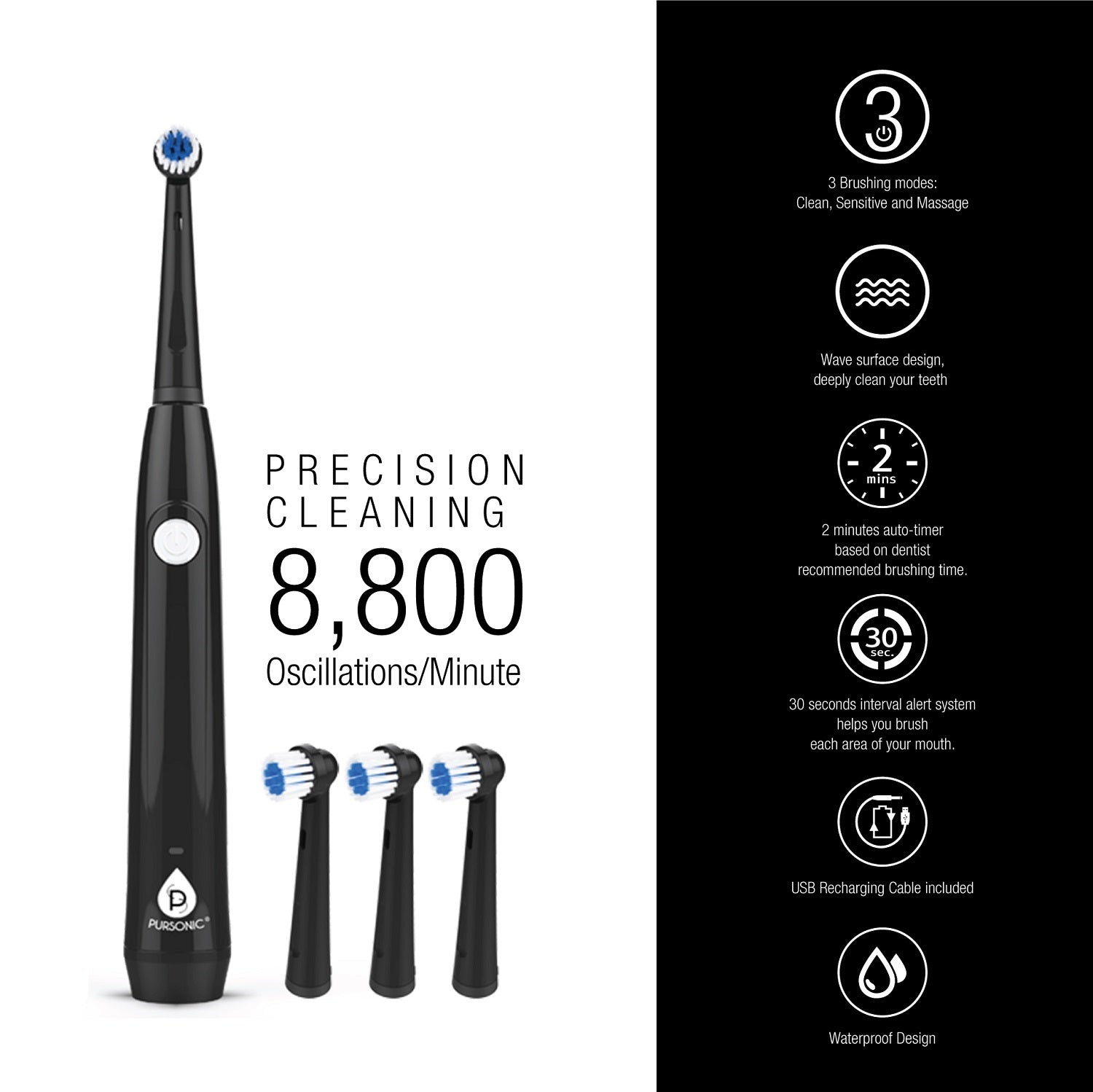 USB Rechargeable Electric Rotary Toothbrush-3