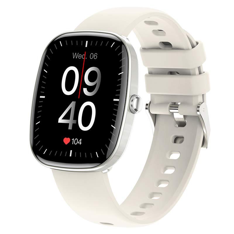 S5 Smartwatch IP68 Waterproof - Bluetooth Call, Heart Rate & Blood Oxygen Monitor - White Straps