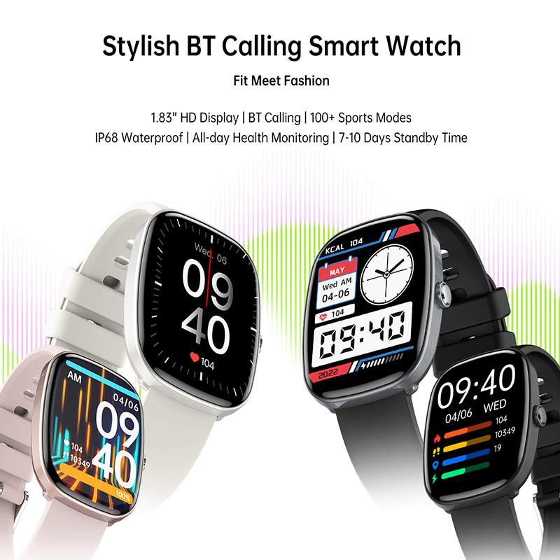 S5 Smartwatch IP68 Waterproof - Bluetooth Call, Heart Rate & Blood Oxygen Monitor - stylish BT calling 