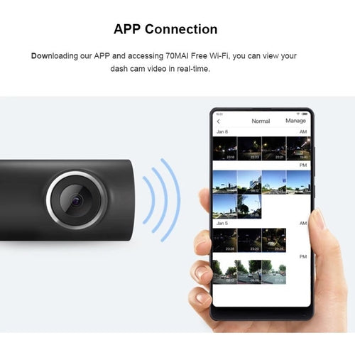 HD Dashboard Camera with Night Vision & Voice Control - 130° Wide Angle